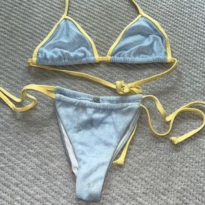 Terry cloth bikini set
